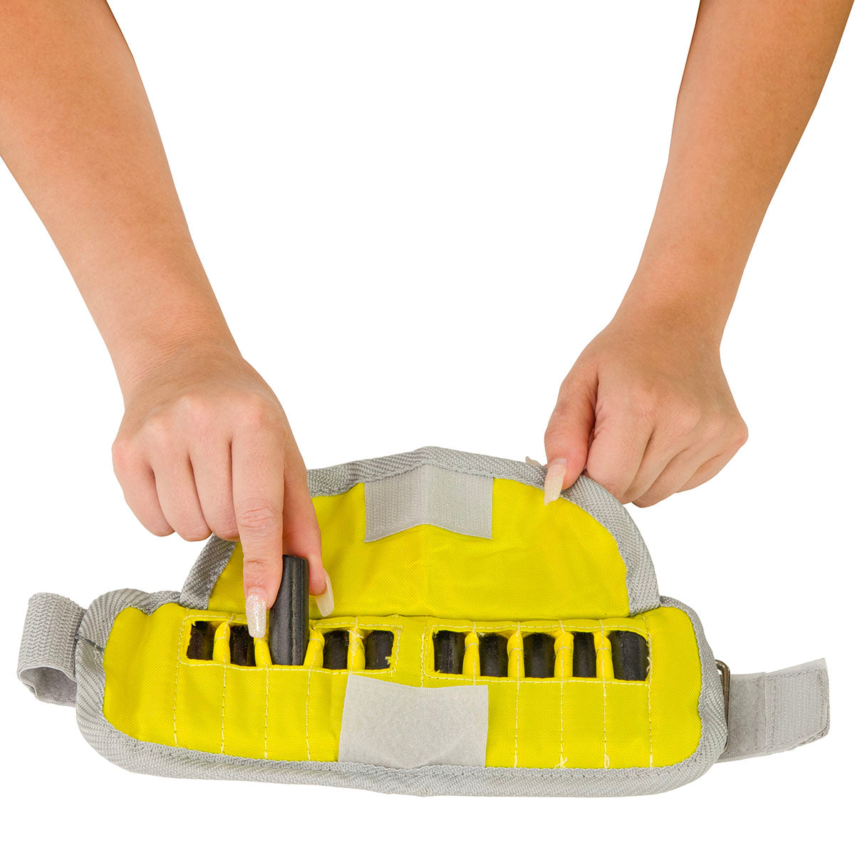 The Adjustable Cuff wrist weight - 2 lb - 10 x 0.2 lb inserts - Yellow - each