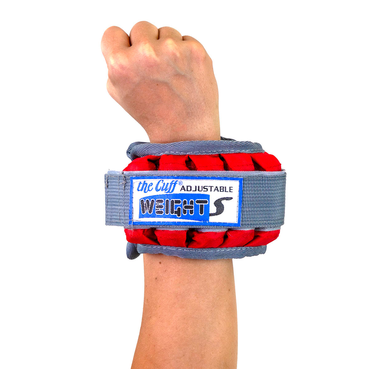 The Adjustable Cuff wrist weight - 4 lb - 20 x 0.2 lb inserts - Red - pair
