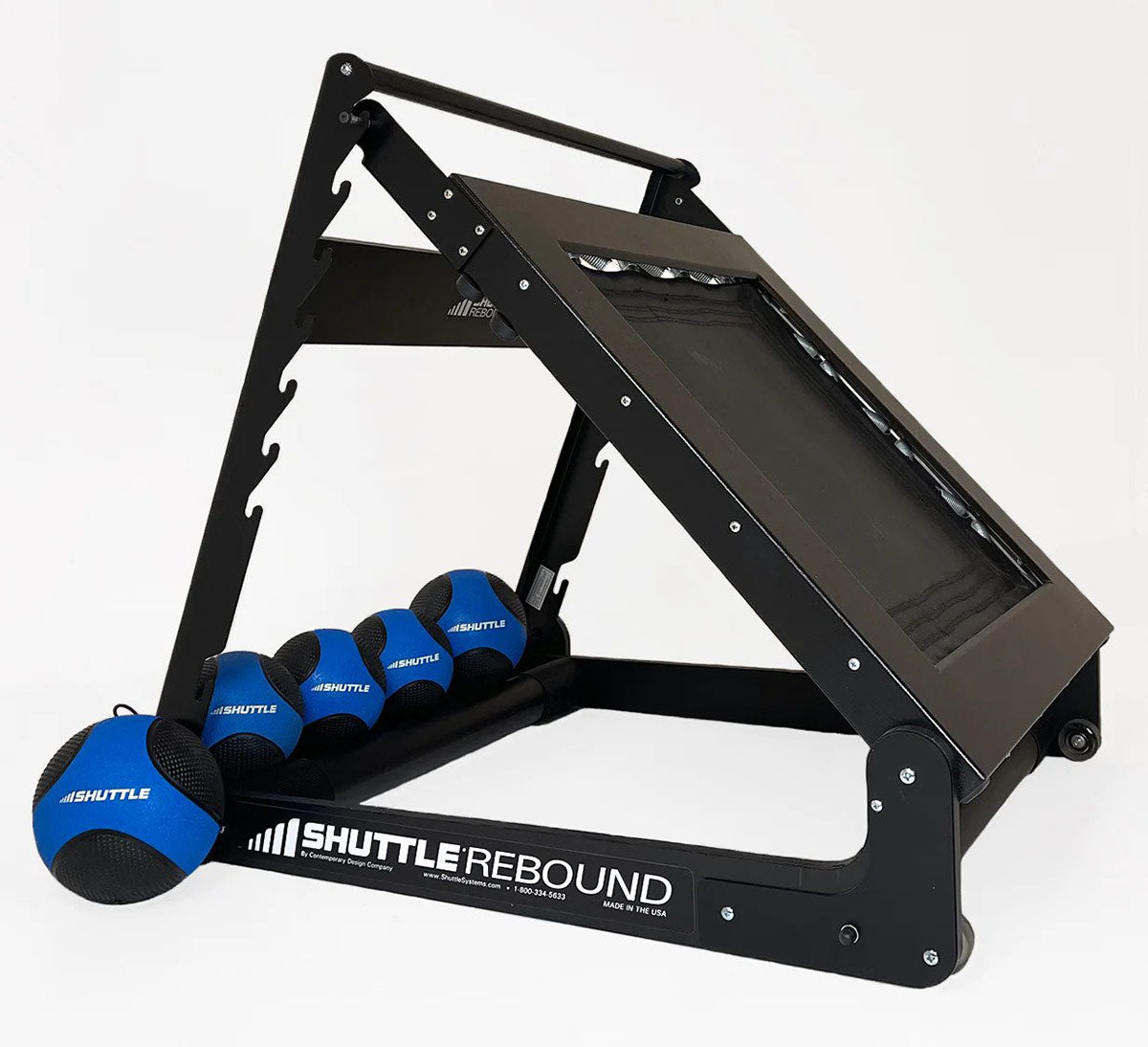Shuttle Black Rebound Set with 5 Blue Medicine Balls