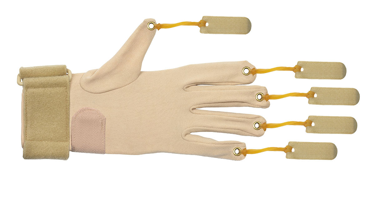CanDo Deluxe with Thumb Finger Flexion Glove, S/M Left