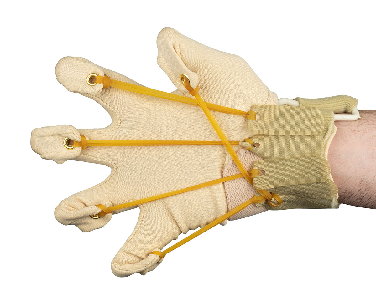 CanDo Deluxe with Thumb Finger Flexion Glove, S/M Right