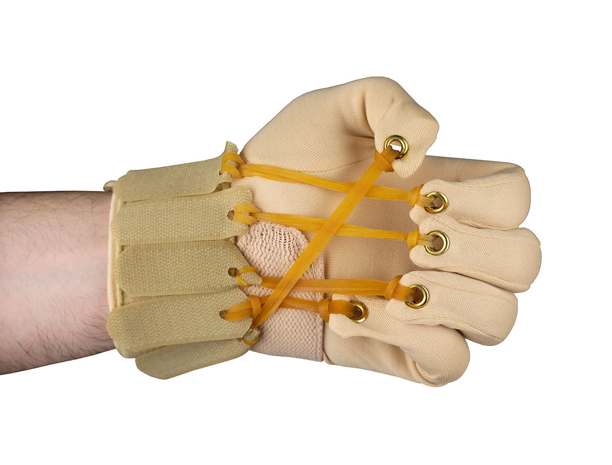 CanDo Deluxe with Thumb Finger Flexion Glove, L/XL Left