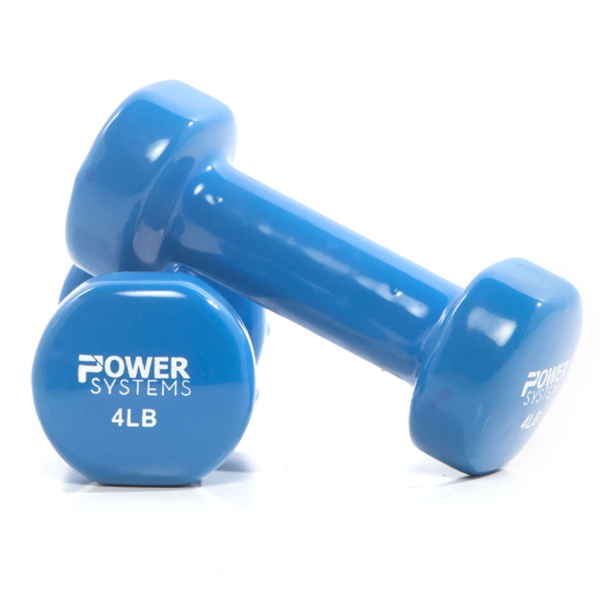 Deluxe Vinyl Coated Dumbbell, Blue, Pair, 4 lb