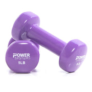 Deluxe Vinyl Coated Dumbbell, Purple, Pair, 5 lb