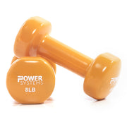Deluxe Vinyl Coated Dumbbell, Orange, Pair, 8 lb