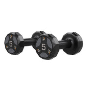 Urethane Cardio Dumbbell, Gray, 5 lb., Pair