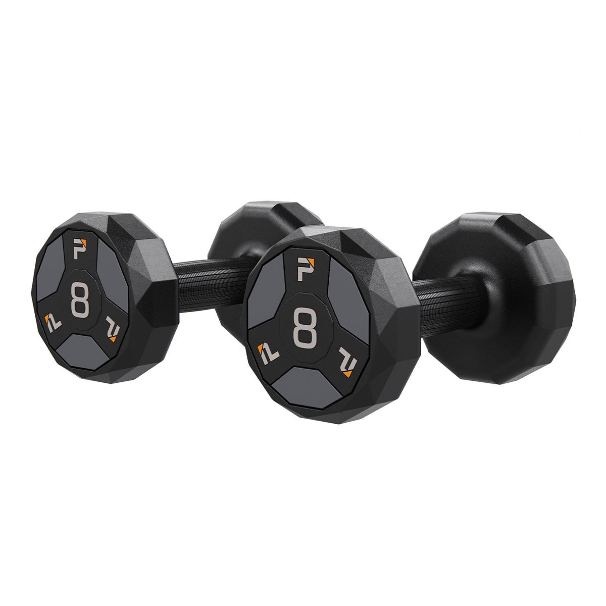 Urethane Cardio Dumbbell, Gray, 8 lb., Pair