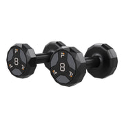 Urethane Cardio Dumbbell, Gray, 8 lb., Pair