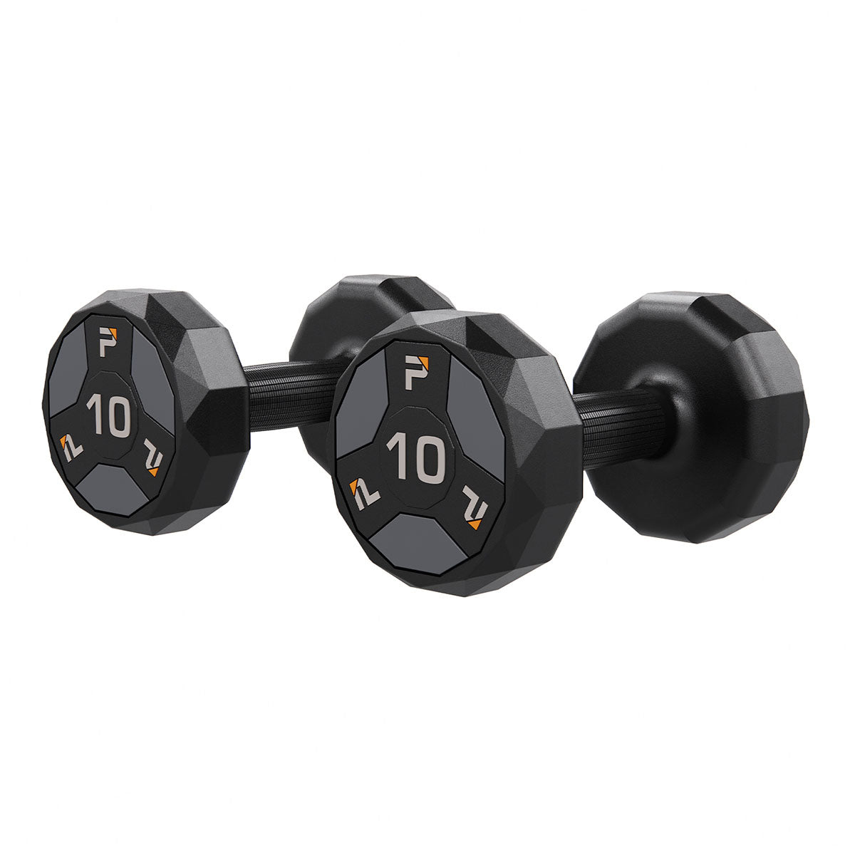 Urethane Cardio Dumbbell, Gray, 10 lb., Pair