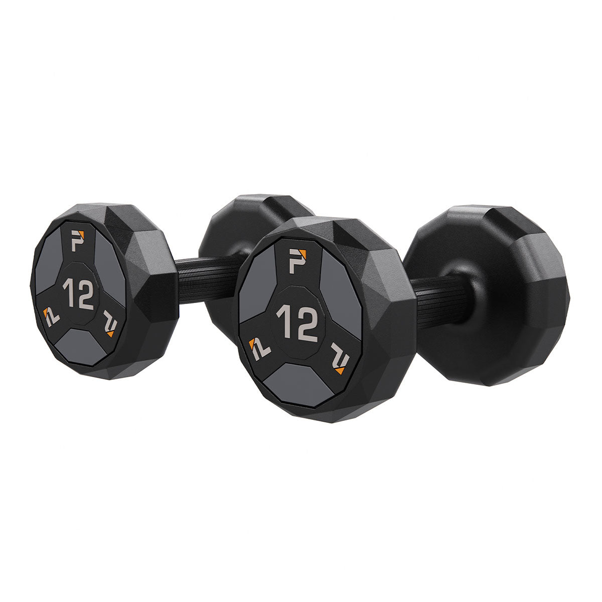 Urethane Cardio Dumbbell, Gray, 12 lb., Pair
