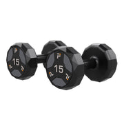Urethane Cardio Dumbbell, Gray, 15 lb., Pair