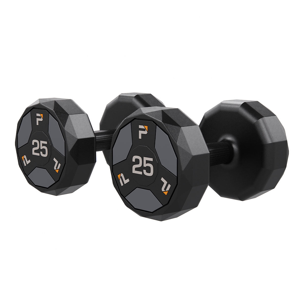 Urethane Cardio Dumbbell, Gray, 25 lb., Pair