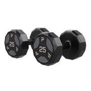Urethane Cardio Dumbbell, Gray, 25 lb., Pair