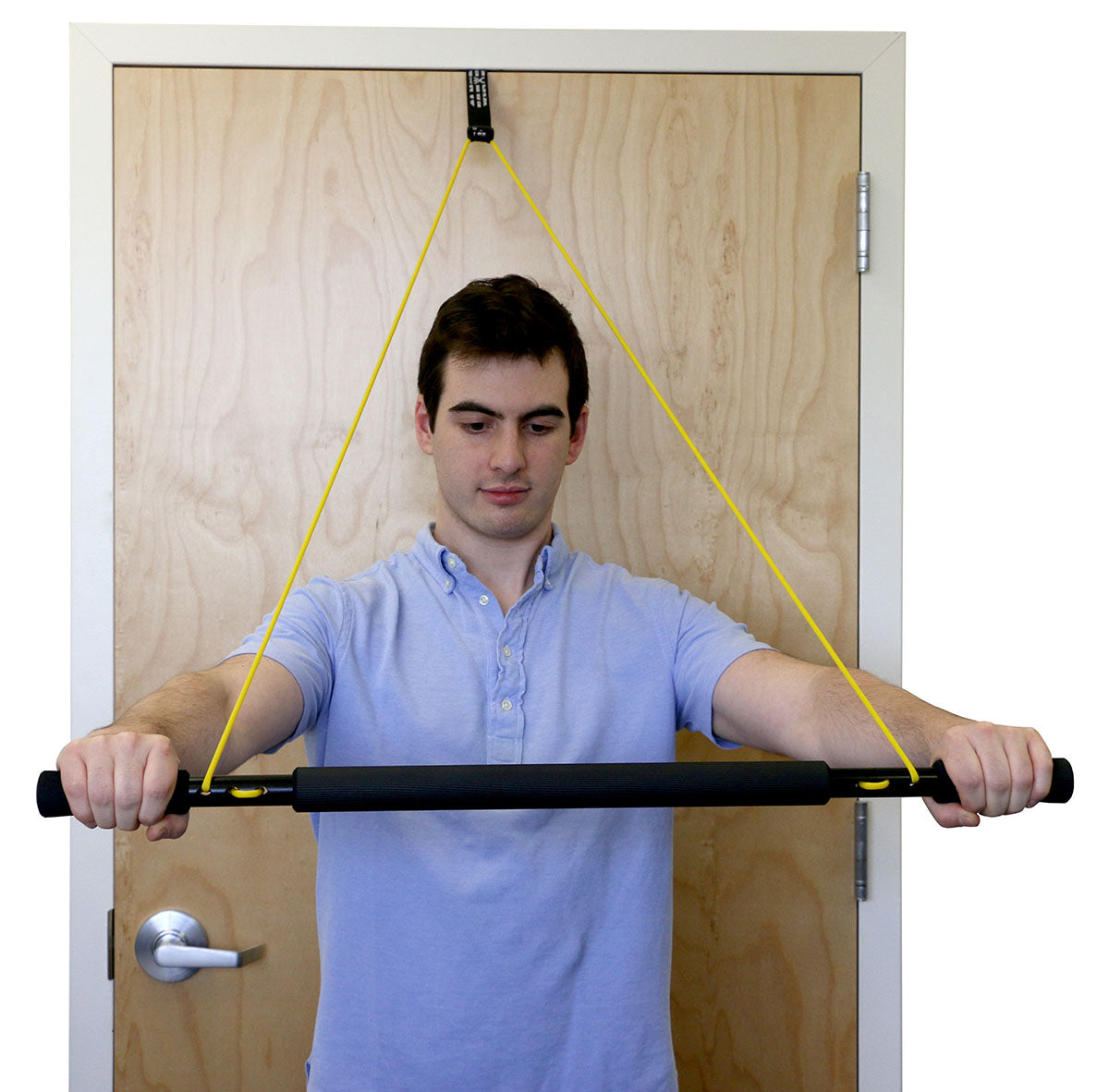 CanDo over door exercise bar and tubing, Yellow - x-light