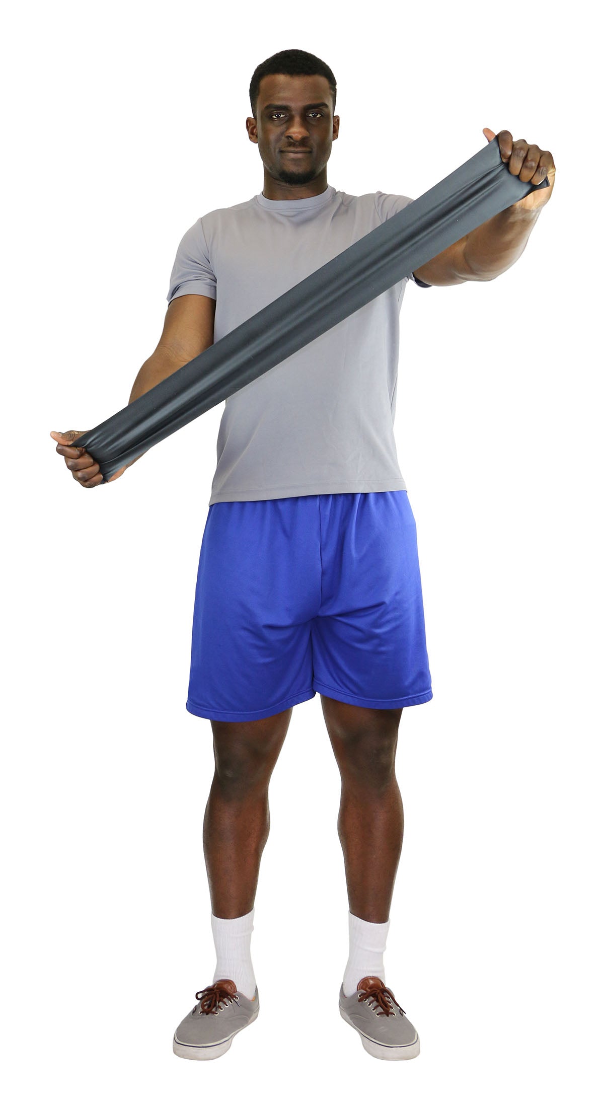CanDo Low Powder Exercise Band - 6 yard roll - Black - x-heavy