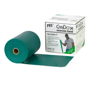 CanDo Low Powder Exercise Band - 25 yard roll - Green - medium