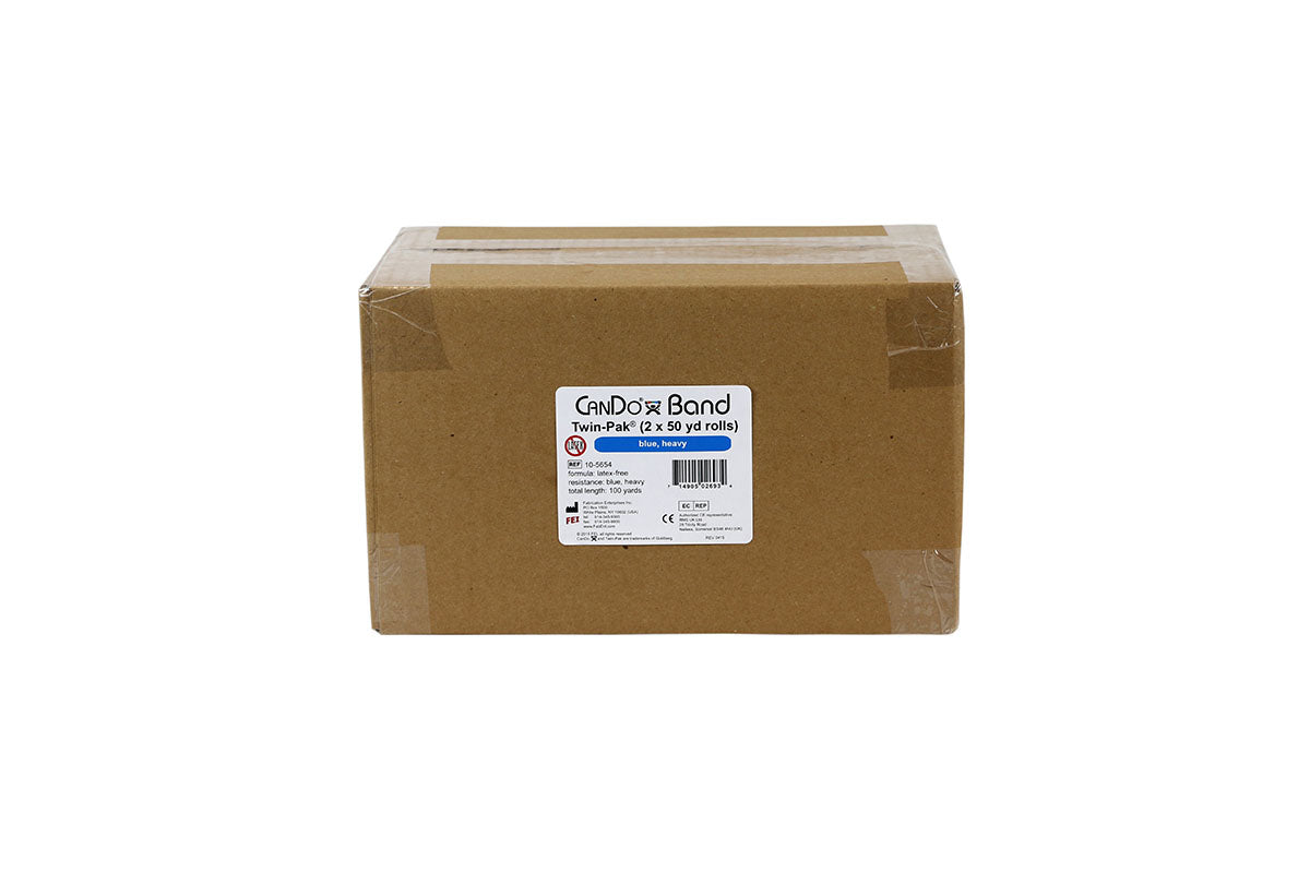 CanDo Latex Free Exercise Band - 100 yard (2 x 50 yard rolls) - Blue-Heavy