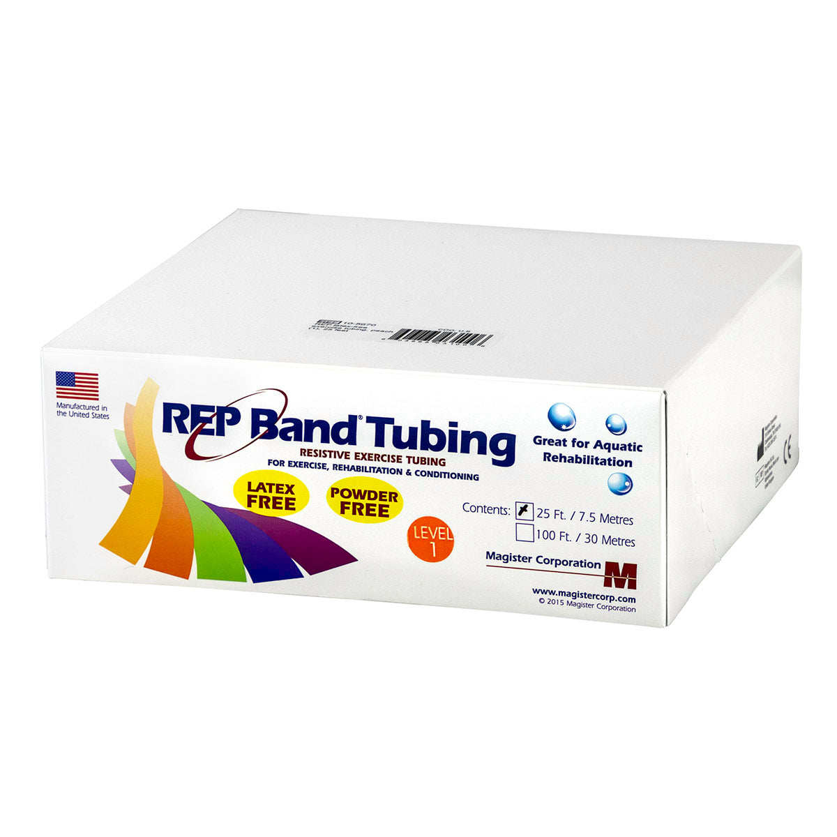 REP Tubing Latex Free Exercise Tubing, 25', Peach (Level 1)
