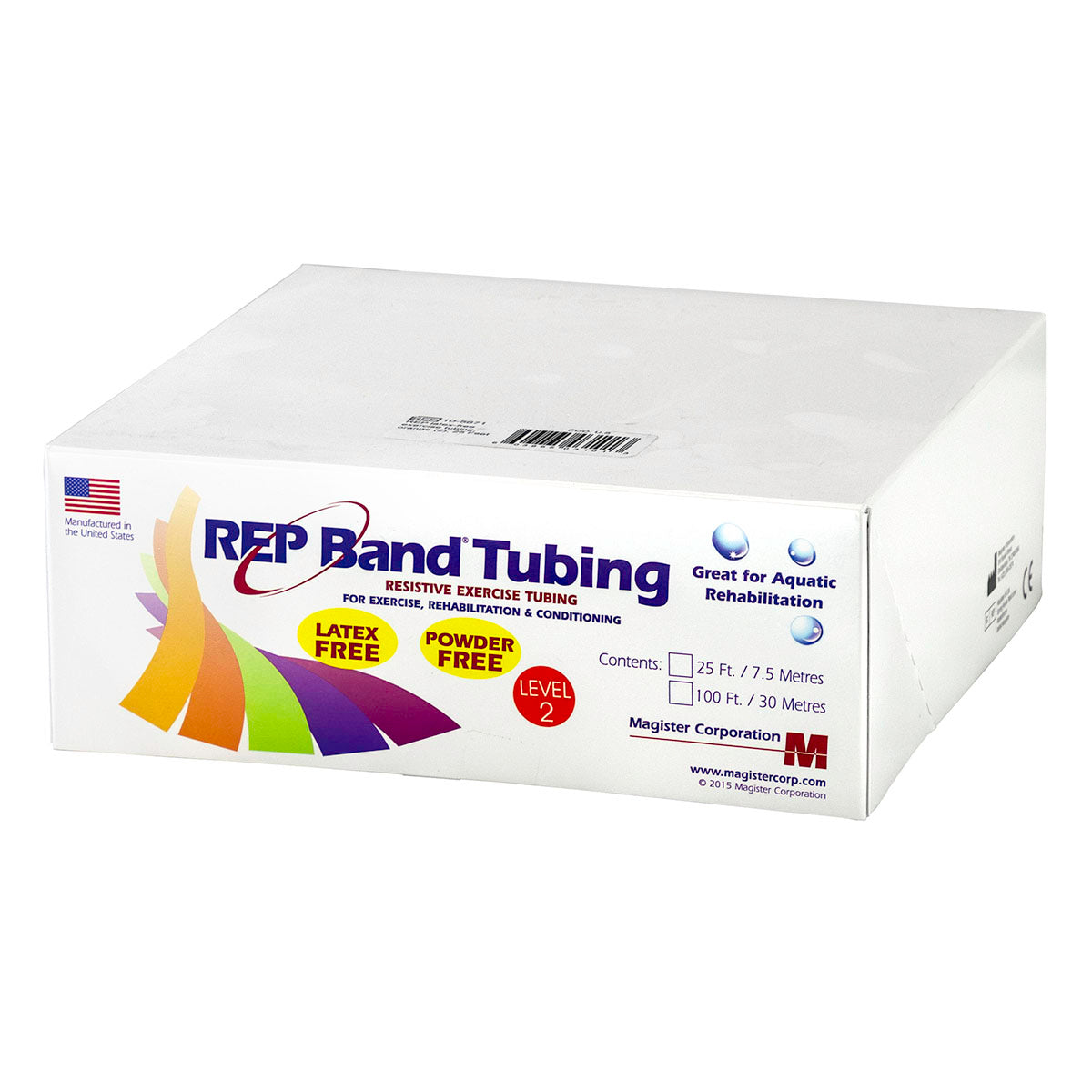 REP Tubing Latex Free Exercise Tubing, 25', Orange (Level 2)