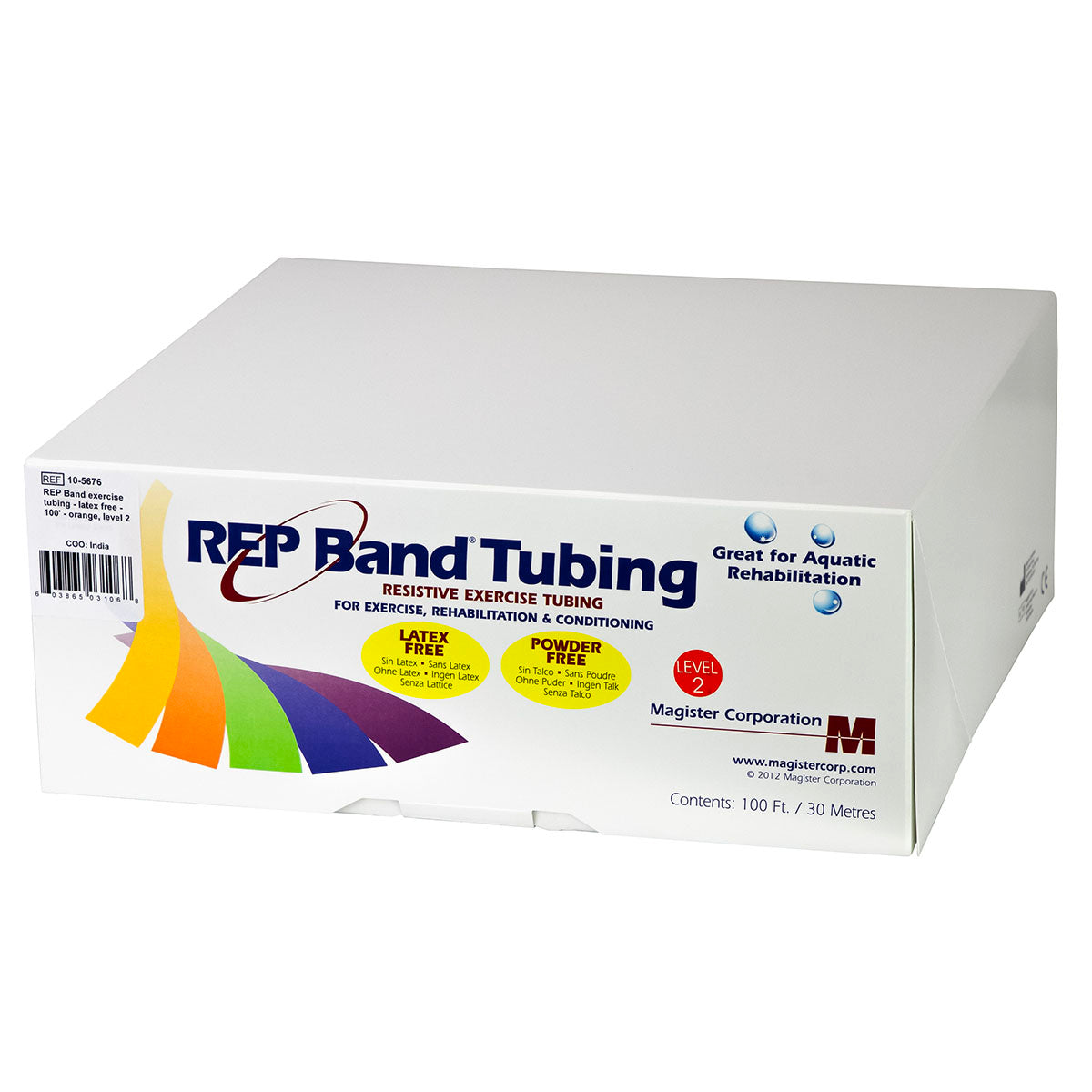 REP Tubing Latex Free Exercise Tubing, 100', Orange (Level 2)