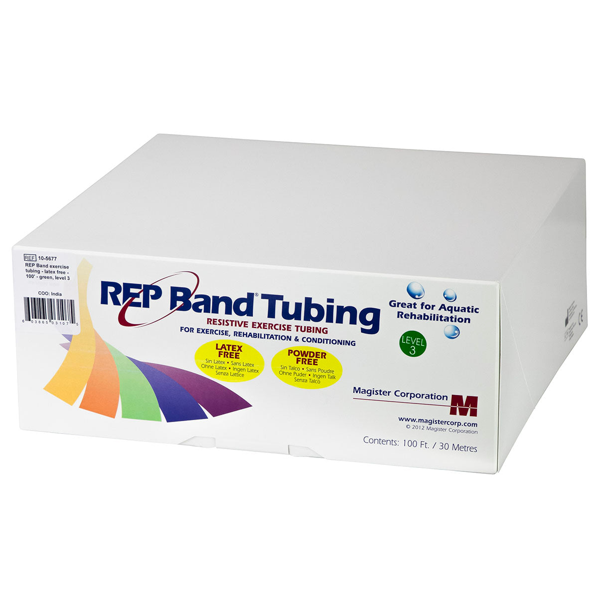 REP Tubing Latex Free Exercise Tubing, 100', Green (Level 3)