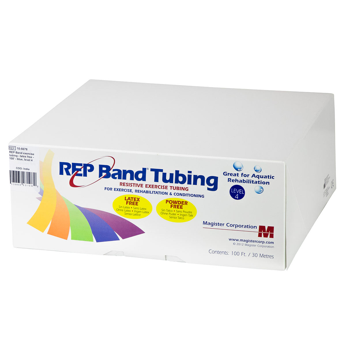 REP Tubing Latex Free Exercise Tubing, 100', Blue (Level 4)