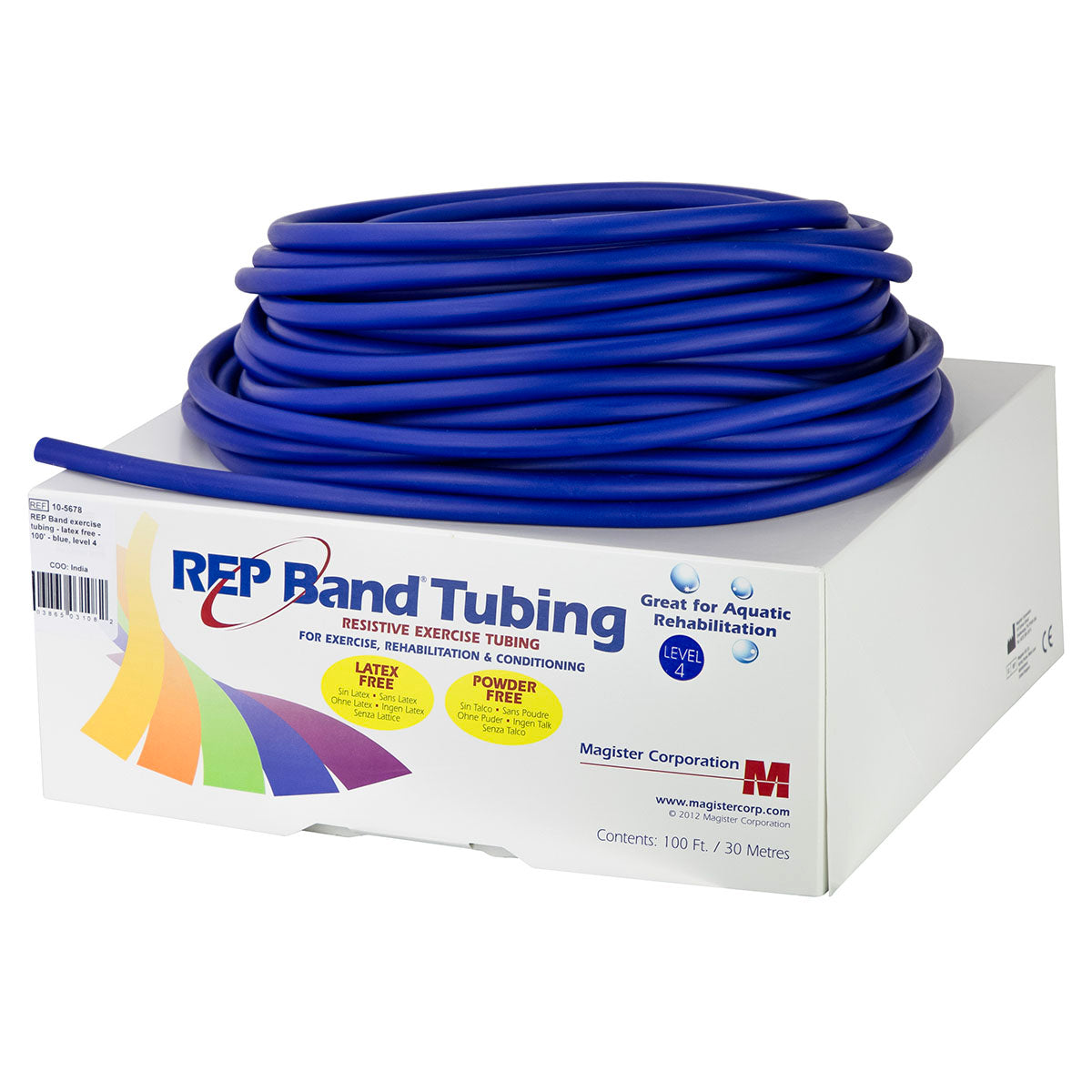 REP Tubing Latex Free Exercise Tubing, 100', Blue (Level 4)