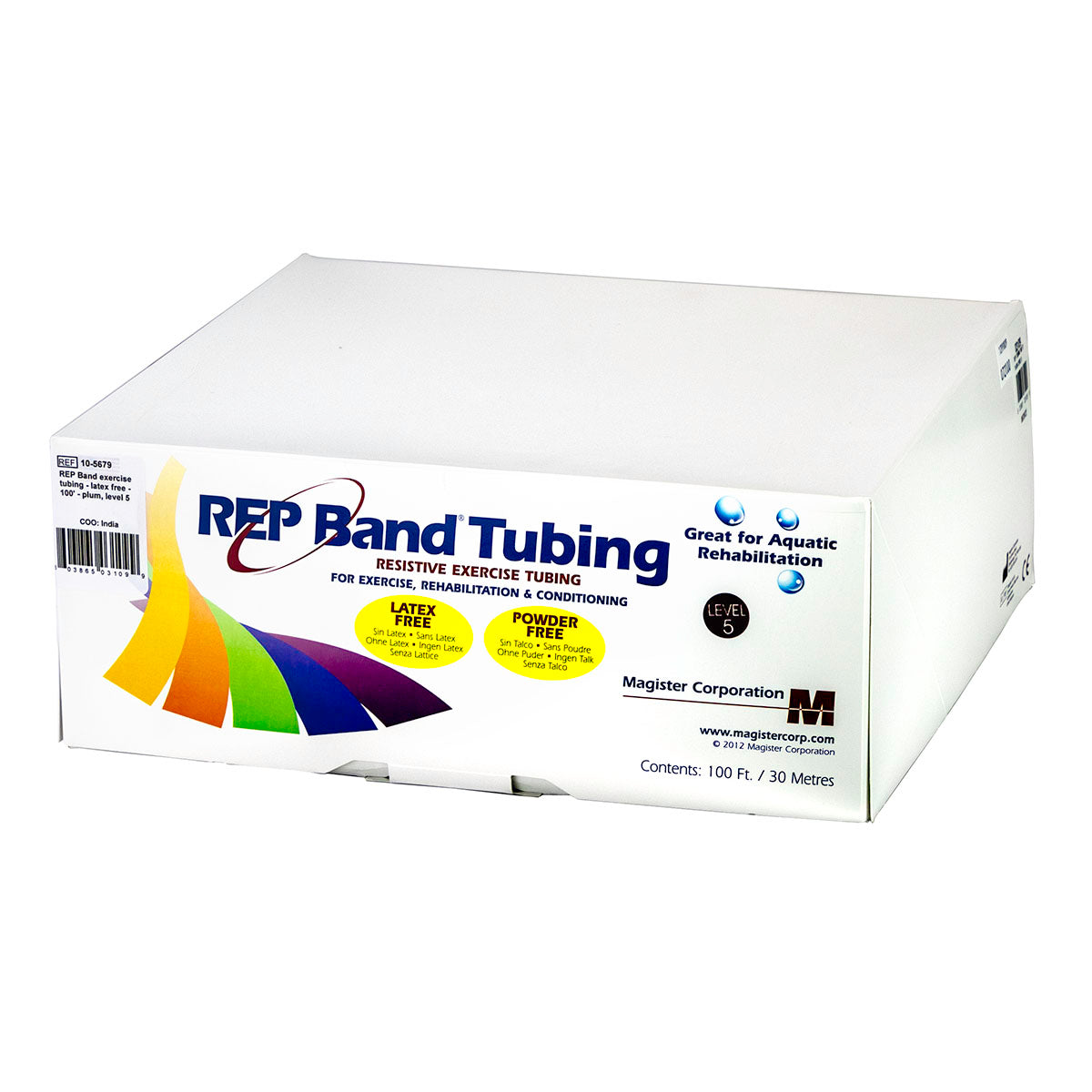 REP Tubing Latex Free Exercise Tubing, 100', Plum (Level 5)
