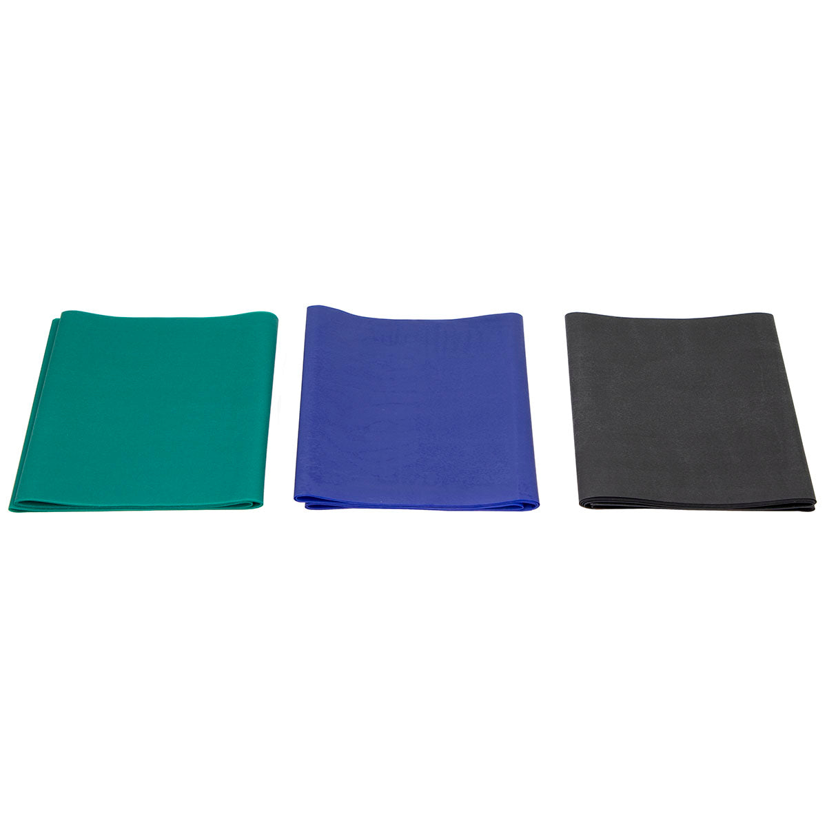 CanDo Latex-Free Exercise Band - PEP Pack - Moderate (Green, Blue, Black)