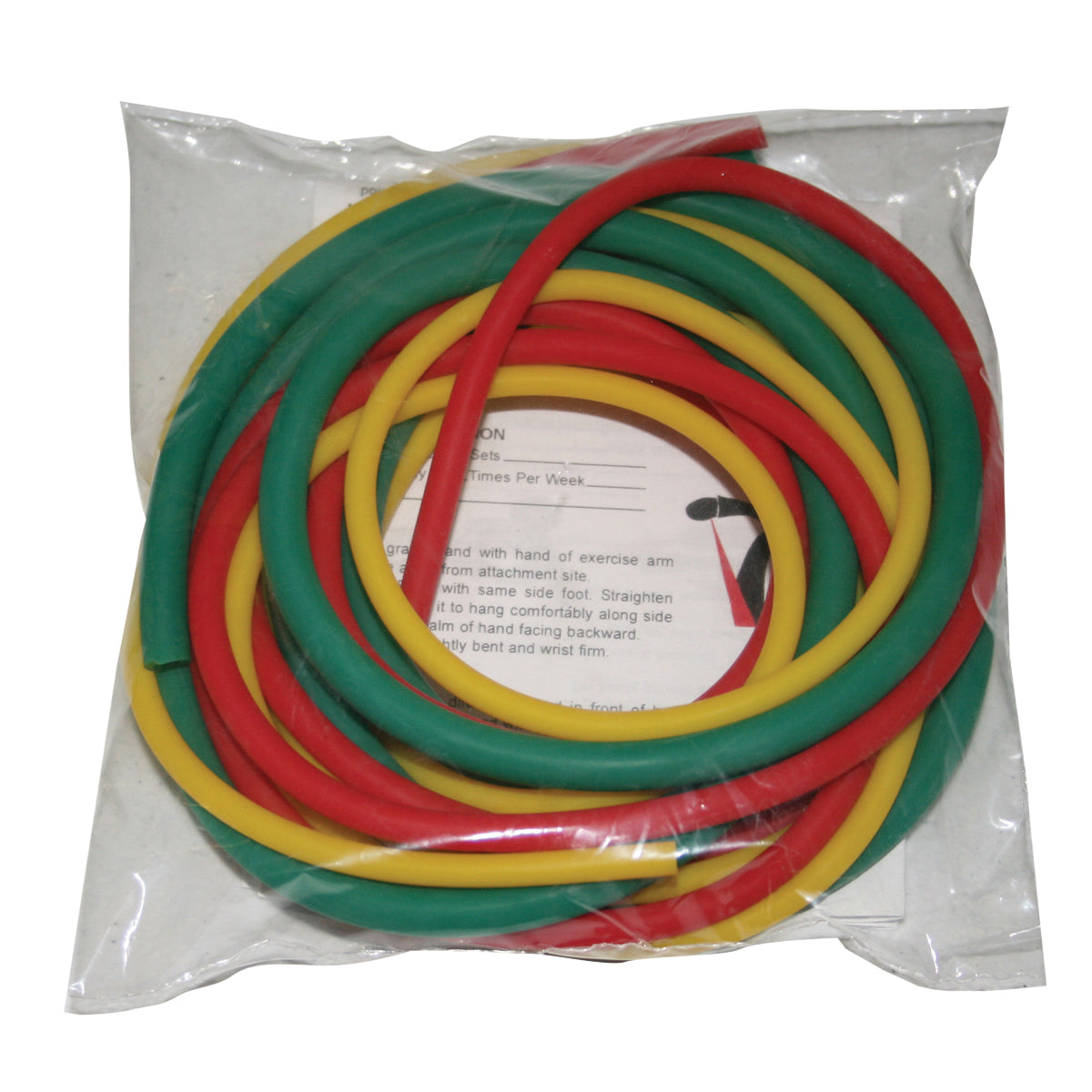 CanDo Latex-Free Exercise Tubing - PEP Pack - Easy (Yellow, Red, Green)