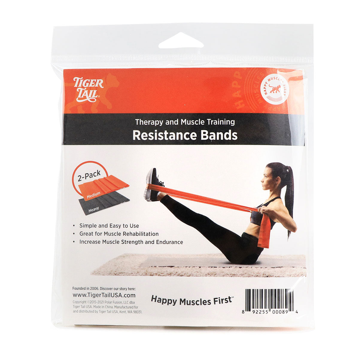 Tiger Tail Resistance Bands, Pack of 2