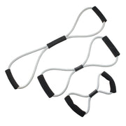 CanDo Tubing BowTie Exerciser - 3-piece set (14", 22", 30"), silver