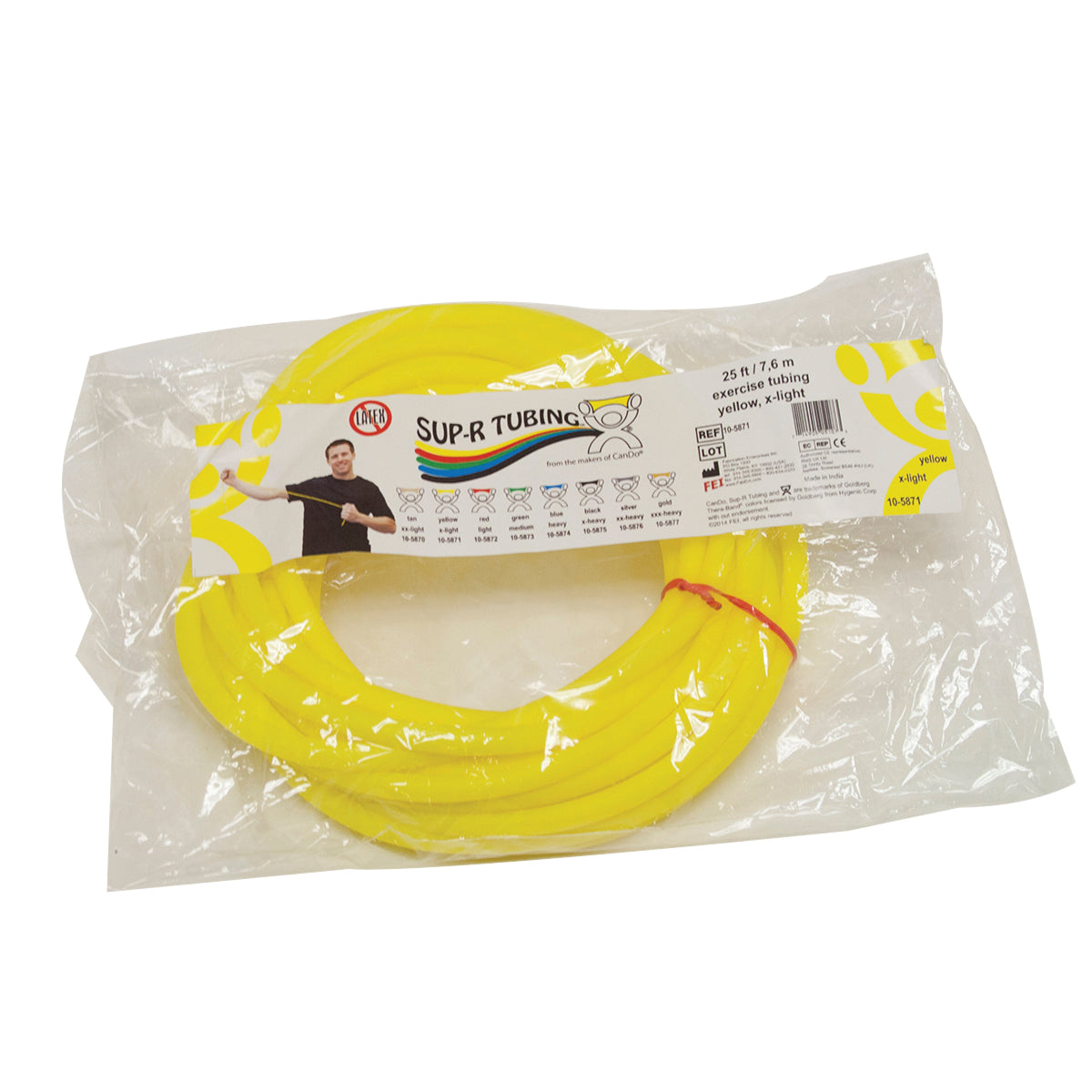 Sup-R Tubing - Latex Free Exercise Tubing - 25' roll - Yellow - x-light
