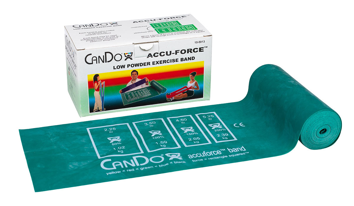 CanDo AccuForce Exercise Band - 6 yard roll - Green - medium