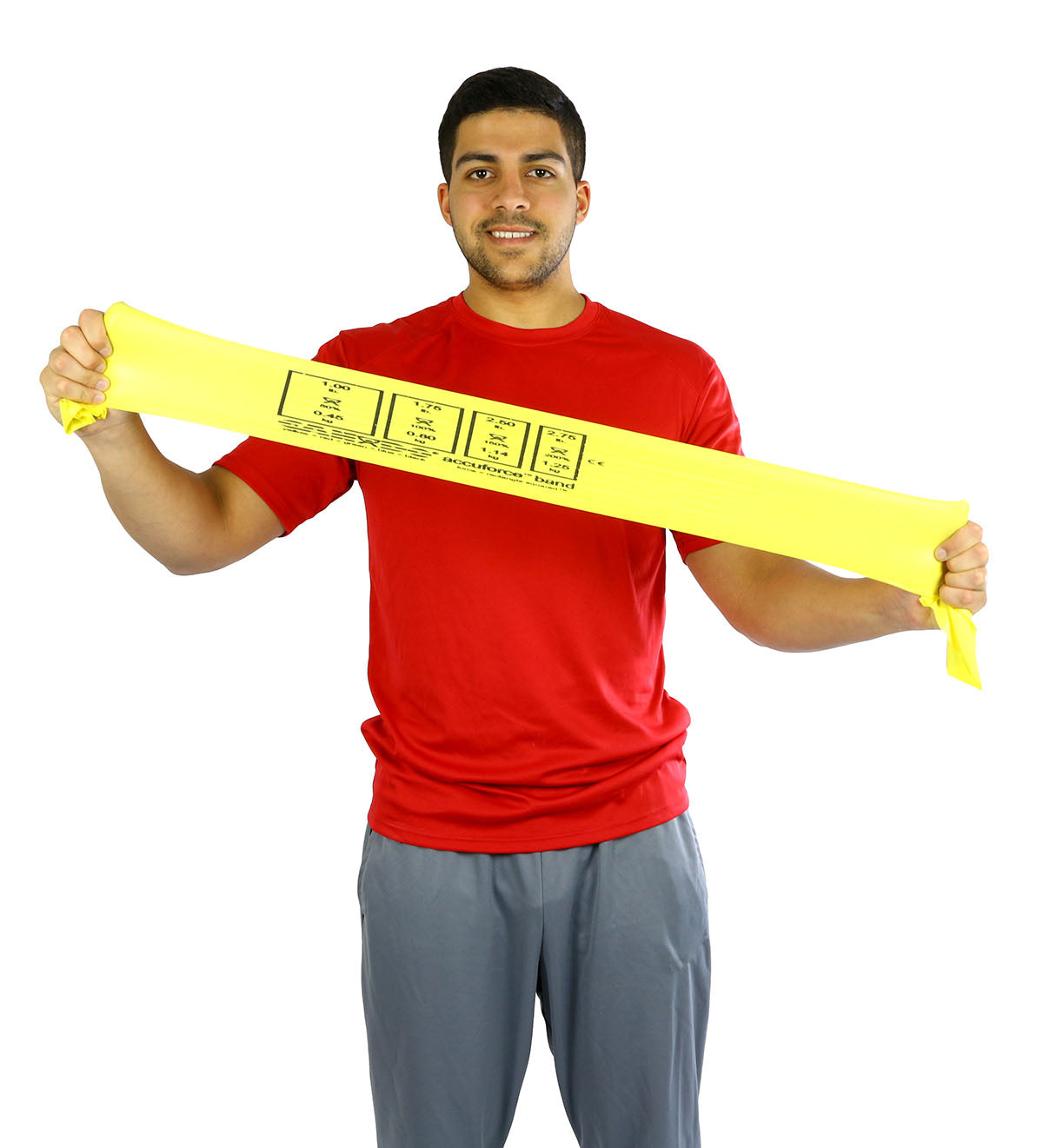 CanDo AccuForce Exercise Band - box of 40, 4' lengths - Yellow - x-light