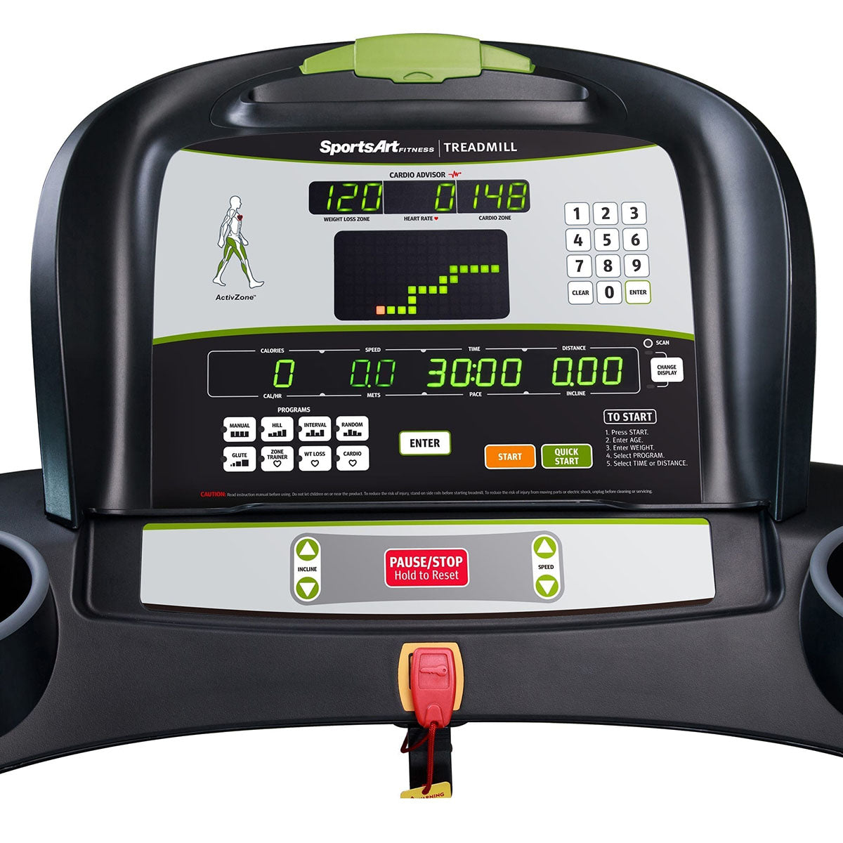 SportsArt T615-CHR Treadmill with Contact HR and Eco-Glide