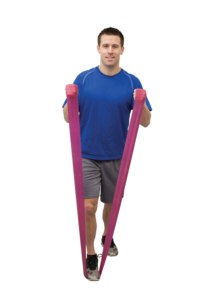 Val-u-Band Resistance Bands, Dispenser Roll, 100 Yds. (2 x 50 Yds.), Plum-Level 5/7, Latex-Free