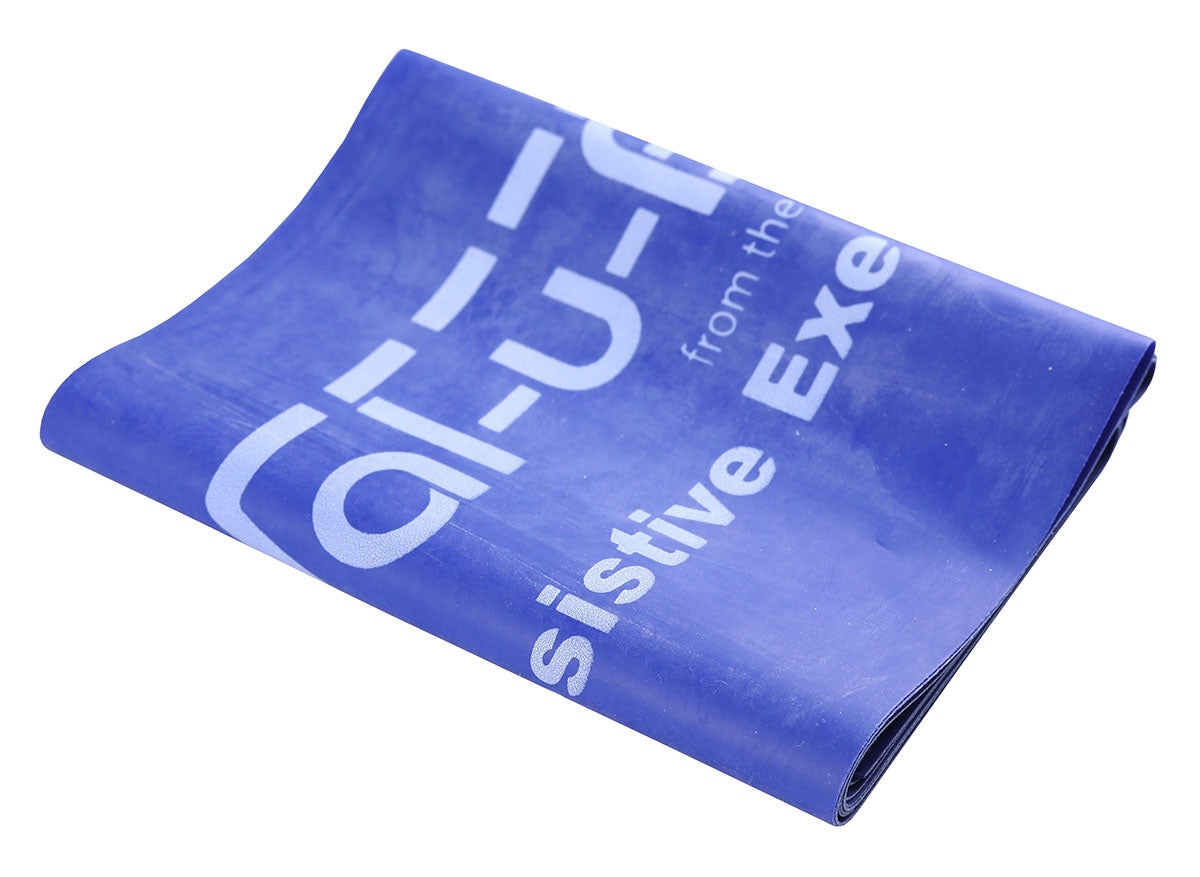 Val-u-Band Resistance Bands, Pre-Cut Strip, 5', Blueberry-Level 4/7, Case of 30, Contains Latex
