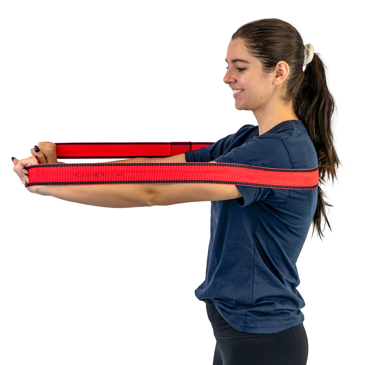 CanDo Fabric Loop Plus, 12" Long Single Loop, Red (Light)