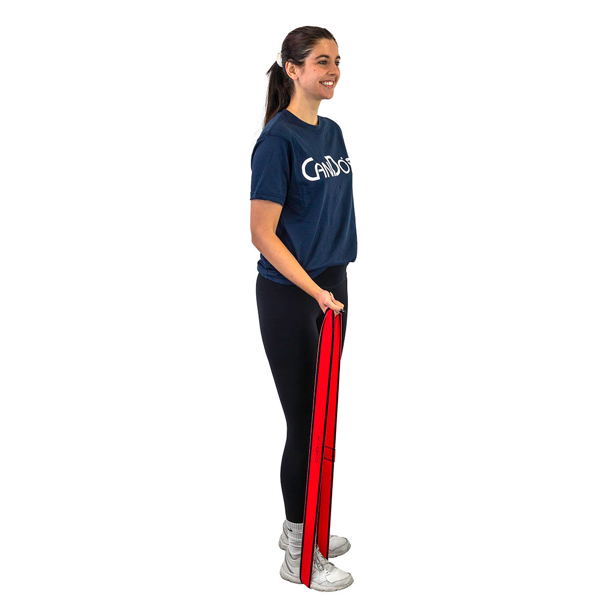CanDo Fabric Loop Plus, 12" Long Single Loop, Red (Light)