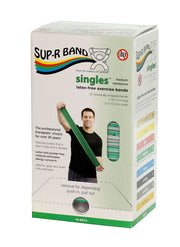 Sup-R band, latex-free, 5-foot Singles, 30 piece dispenser, green