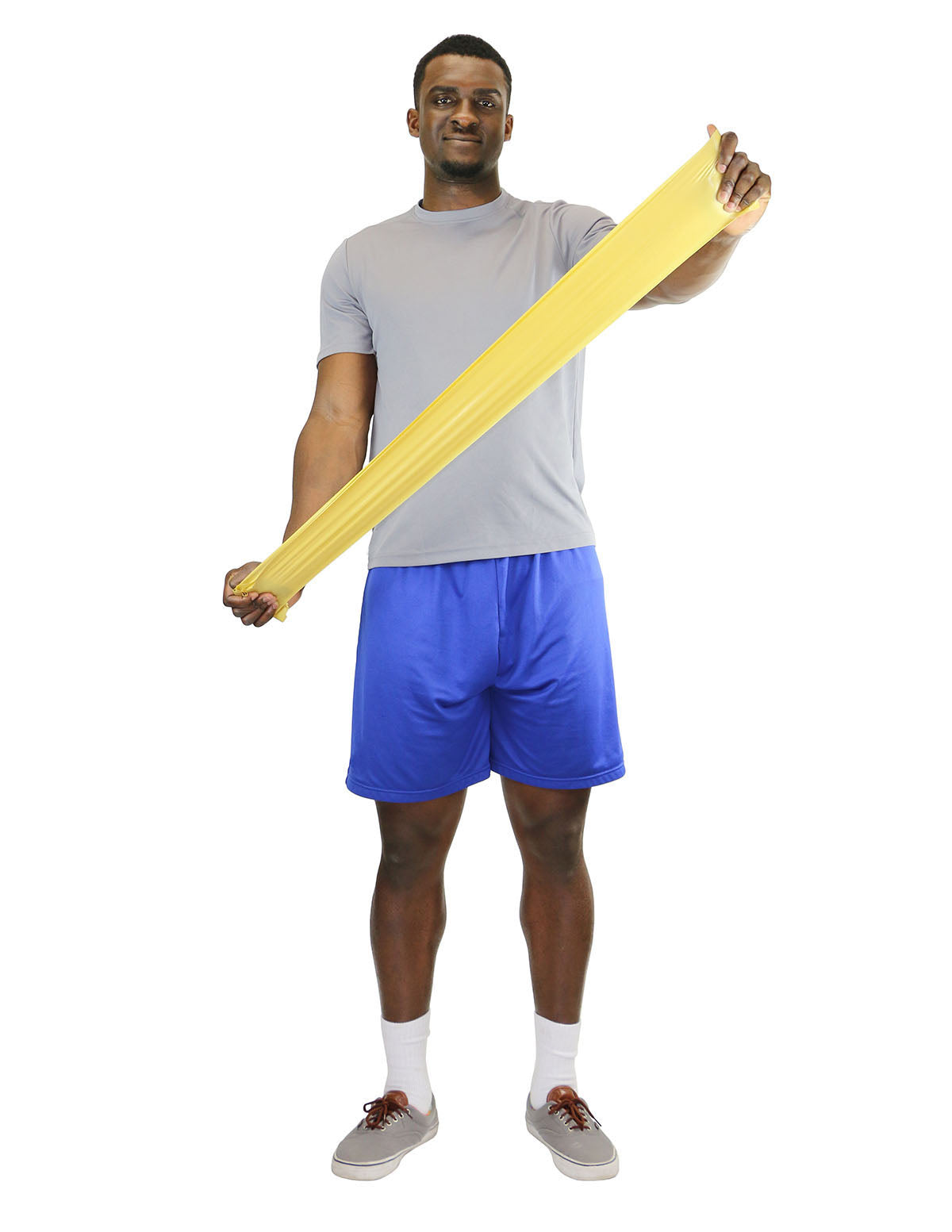 CanDo Low Powder Exercise Band - 5' length - Tan - xx-light