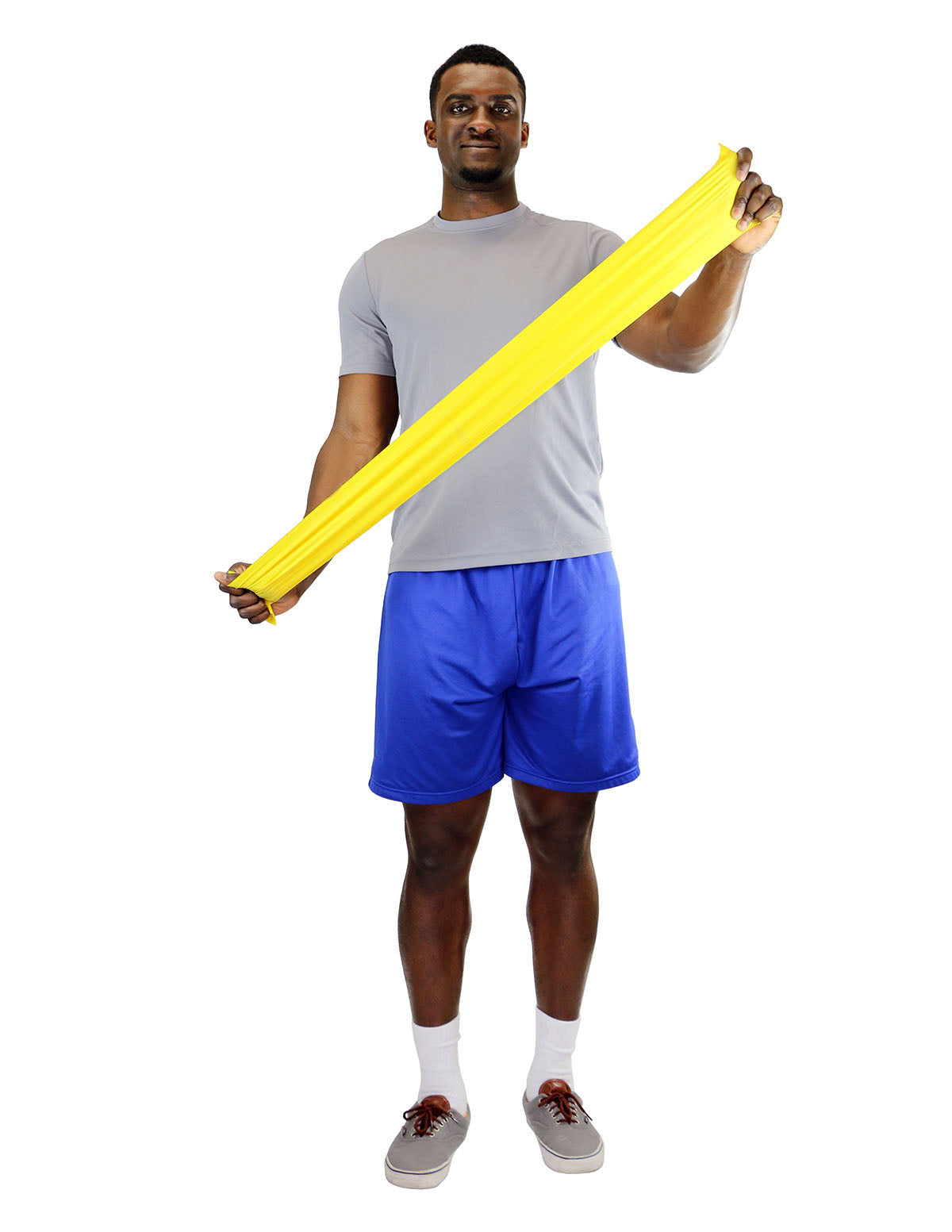 CanDo Low Powder Exercise Band - 4' length - Yellow - x-light