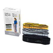 CanDo MGE Plus PEP Pack, 6 Foot Exerciser, 9 Loops, Challenging (1 ea:Black, Silver, Gold)