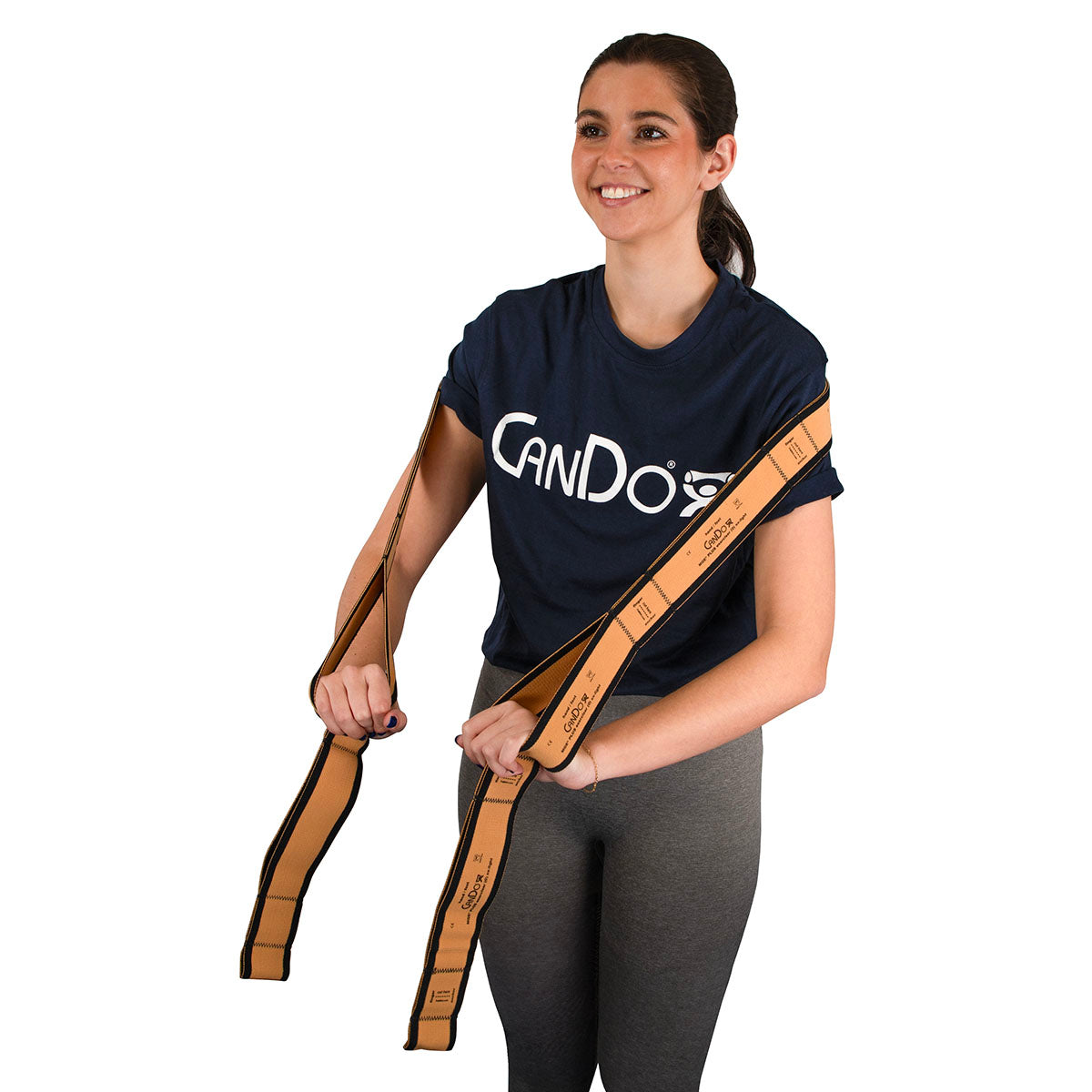 CanDo Multi-Grip Exerciser Plus, 6 Foot Exerciser, 9 Loops, Tan (XX-Light)