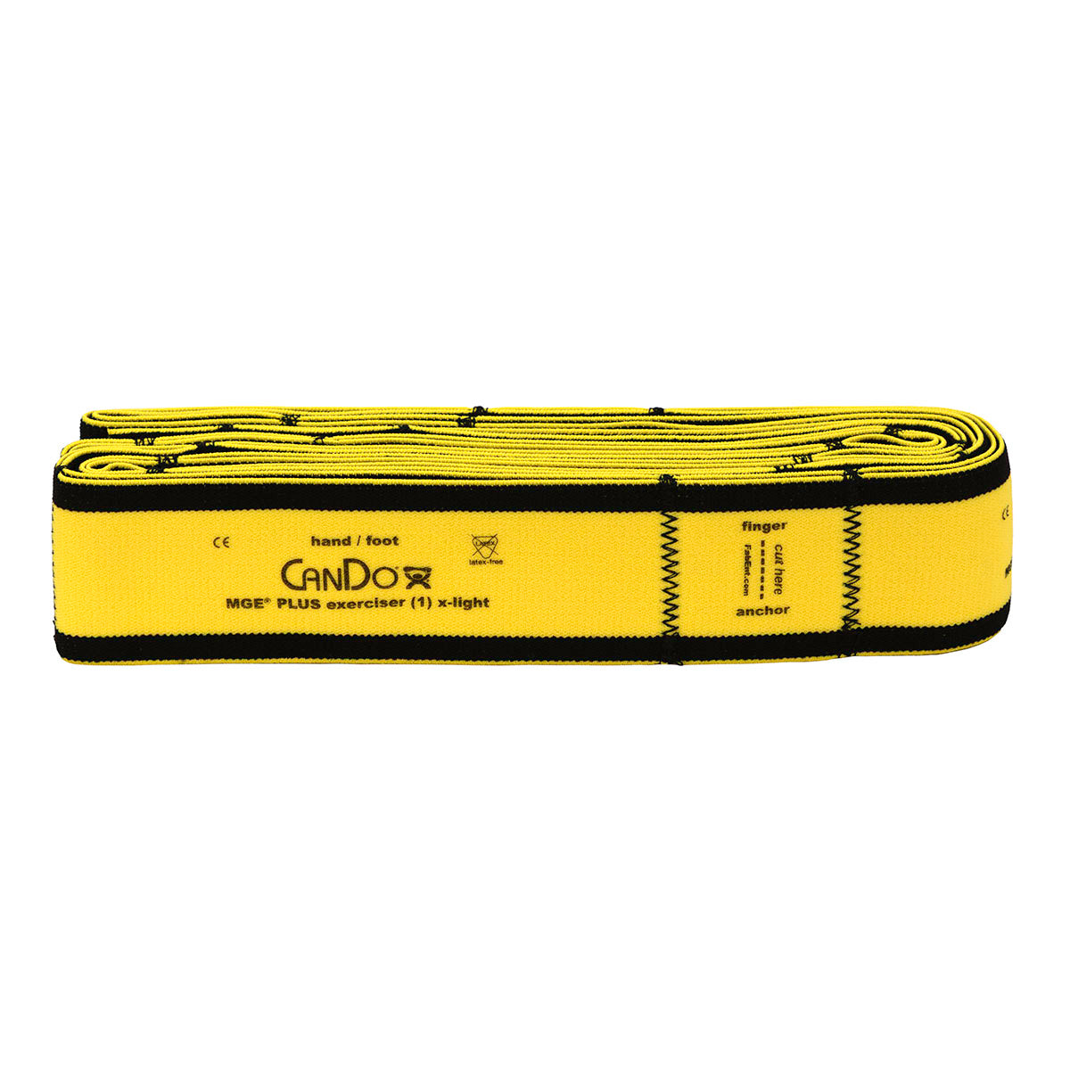 CanDo Multi-Grip Exerciser Plus, 6 Foot Exerciser, 9 Loops, Yellow (X-Light)