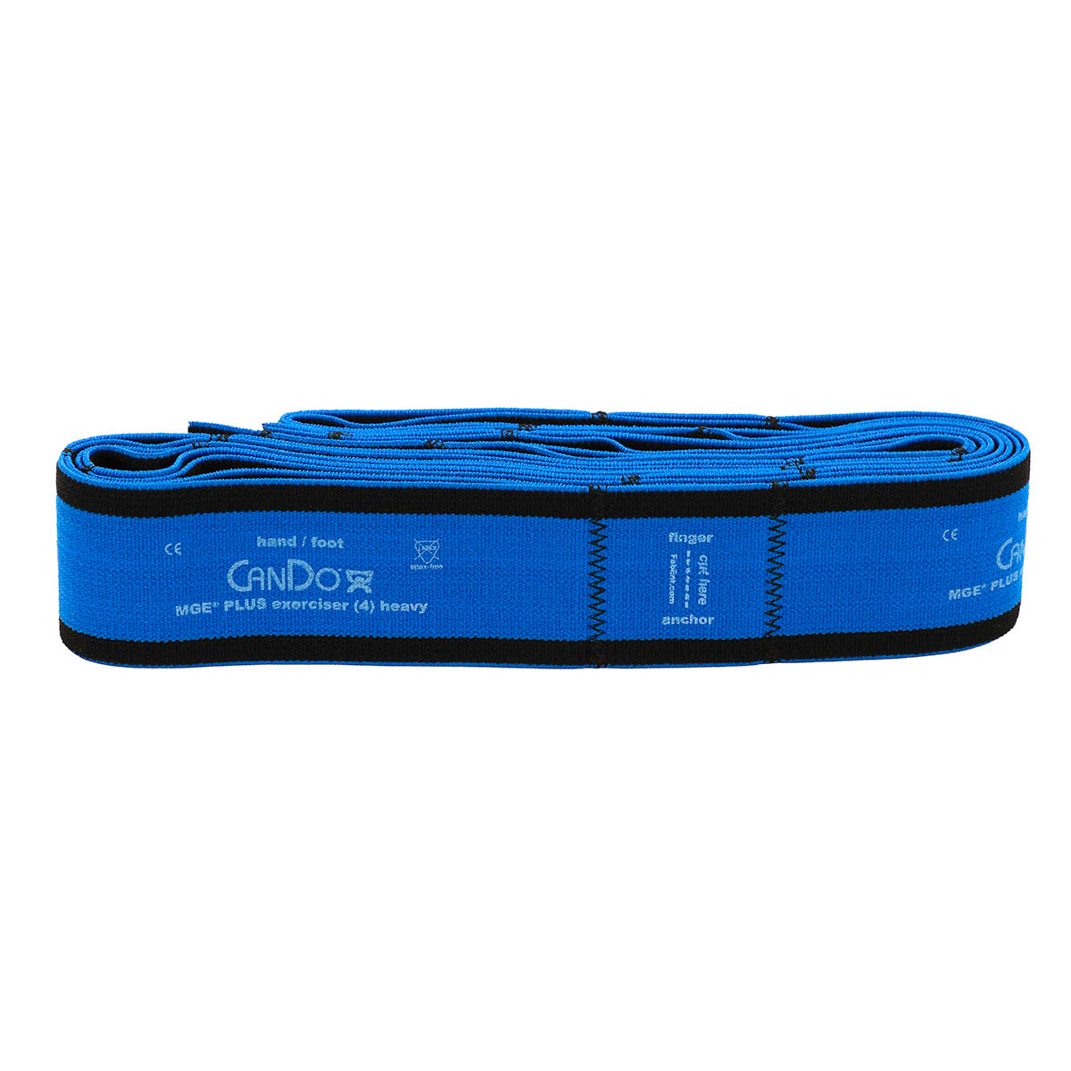 CanDo Multi-Grip Exerciser Plus, 6 Foot Exerciser, 9 Loops, Blue (Heavy)