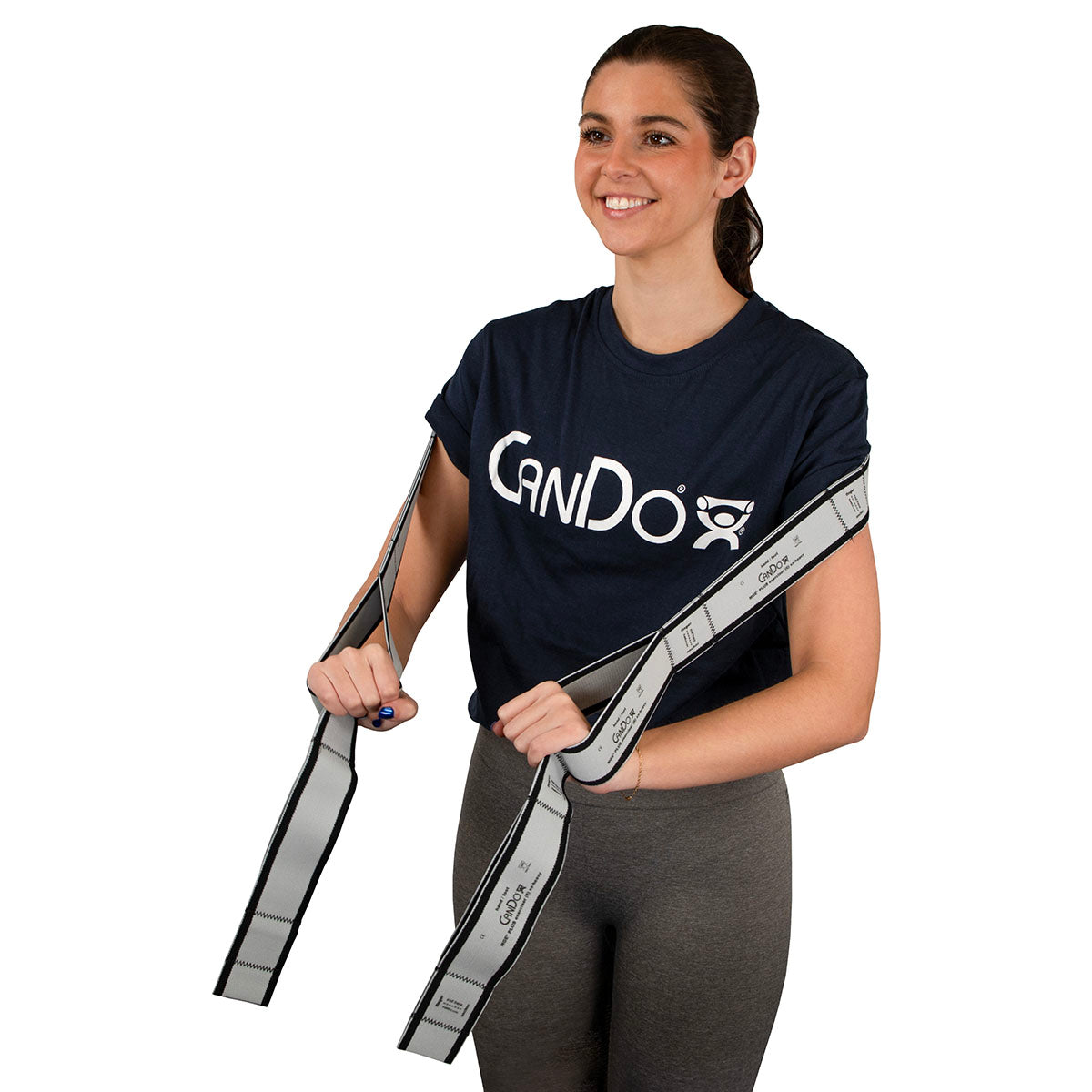 CanDo Multi-Grip Exerciser Plus, 6 Foot Exerciser, 9 Loops, Silver (XX-Heavy)