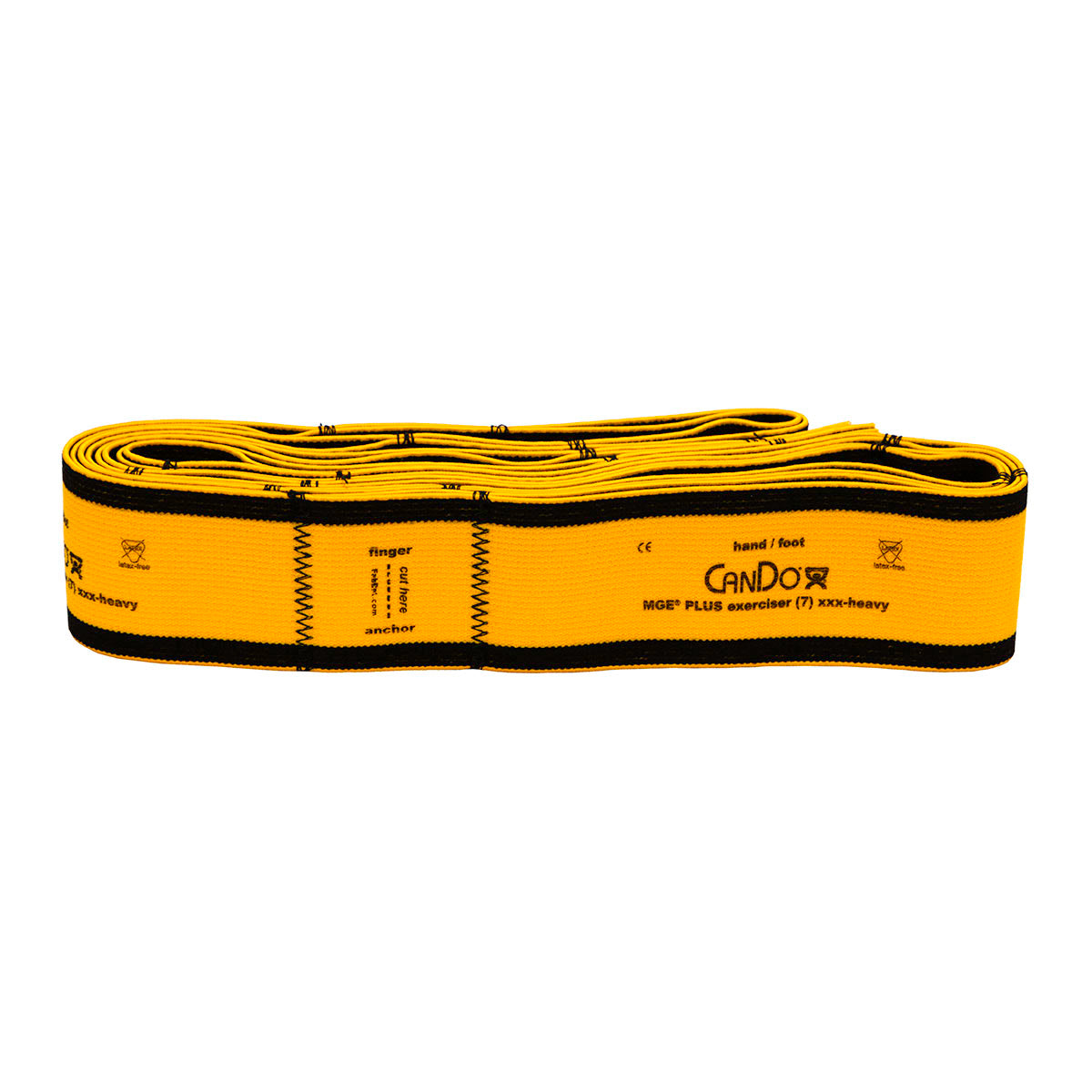 CanDo Multi-Grip Exerciser Plus, 6 Foot Exerciser, 9 Loops, Gold (XXX-Heavy), Case of 24
