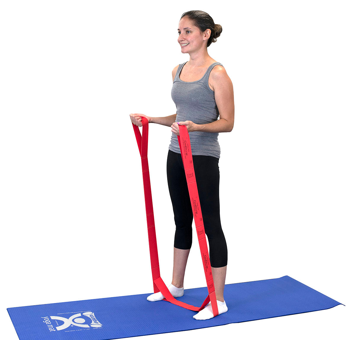 CanDo Multi-Grip Exerciser, 6 Foot Exerciser, Light, Red, Case of 24